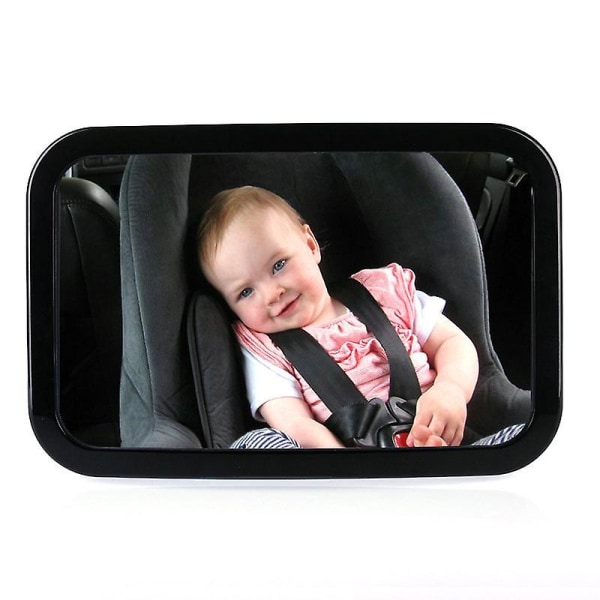 Baby Car Mirror, Baby Car Mirror 360 Rotation Justerbar och splittringssäker, enkel installation med justerbara remmar, Baby Monitor Spegel för baksätet