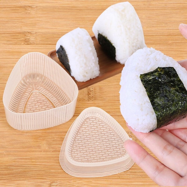 2 stk. Plastik Trekant Sushi Risform Sæt til at Lave Risbolde Onigiri Form Sæt Køkken Gadgets Bento Tilbehør Klar