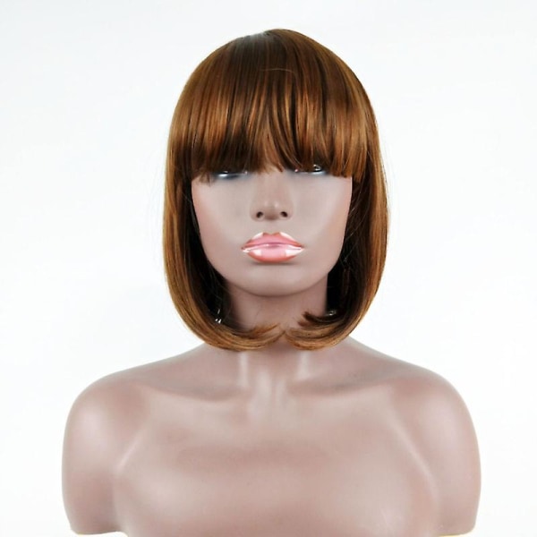 Kvinnors peruk Kort hår med lugg Kort hår (Ljusbrunt)