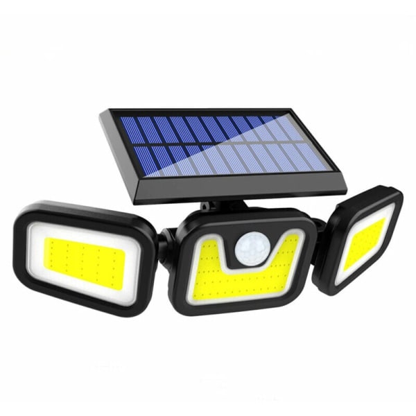 COB LED Solar Motion Sensor Light Rörelseaktiverad utomhusbelysning med justerbar vinkel Vattentät gatubelysning