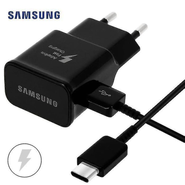Samsung Hurtiglader Ep-ta20ewe + USB Type C-kabel For Samsung Galaxy Note 8 Farge Svart