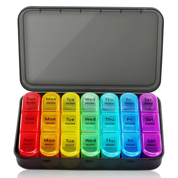 Pill Organizer 3 Times A Day, Weekly Pill Organizer, Travel Pill Box Pill Case