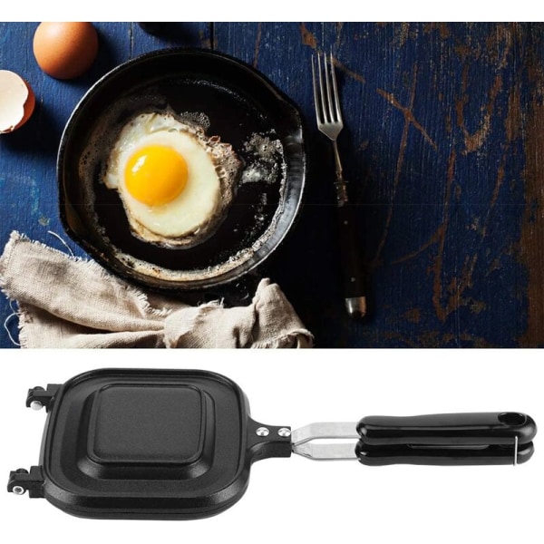 MINKUROW Non-stick elektrisk stekpanna Dubbelsidig multifunktions brödrost frukost stekmaskin för hemköket