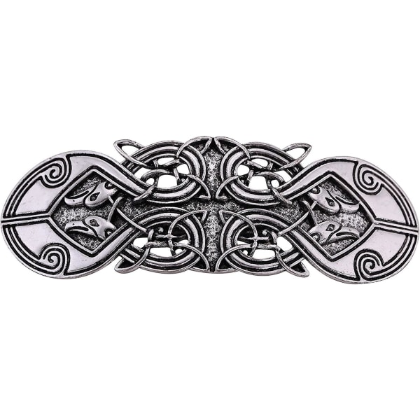 Vintage kvinnors hårspänne Metall Korpklämma Hårnål Celtic Knot Head Smycken Håraccessoarer Bröllopstjejer Silver Färg