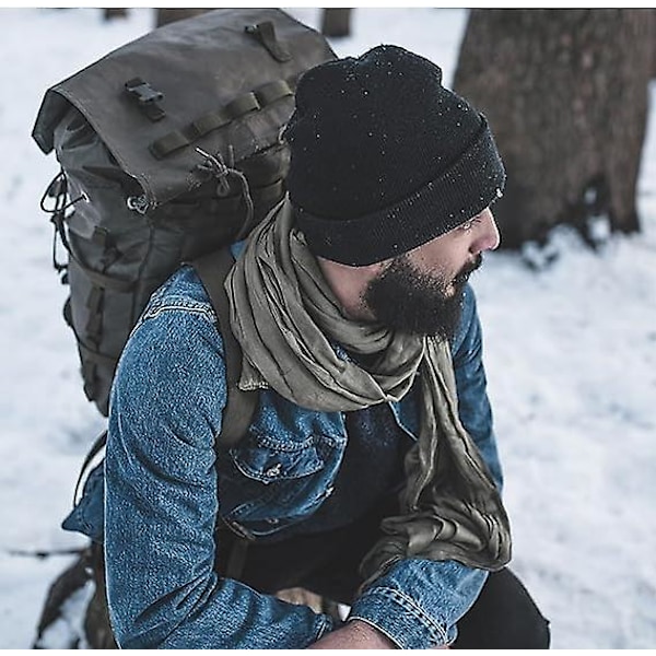 2 Pakk Unisex Beanie-Hatter For Menn Og Kvinner Strikket Vinter Beanie Himmelblå