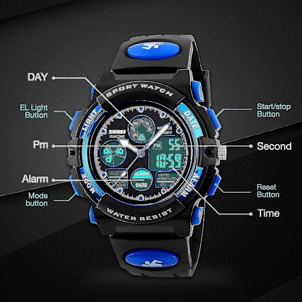 Kids Digital Sport Watch Boys Girls Waterproof Sports Outdoor