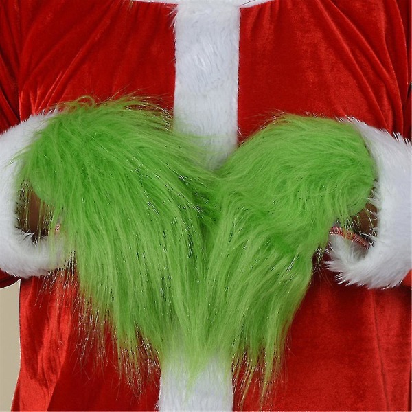 Julefest Cosplay Green Monster Gloves Voksne Barn The Grinch Gloves Rekvisitter (Voksen)