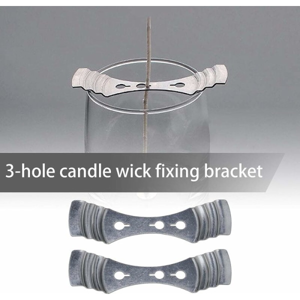 12 x Metal Candle Wick Centerers 3-håls kärnhållarklämmor gör det själv för de flesta behållarstorlekar - MODOU