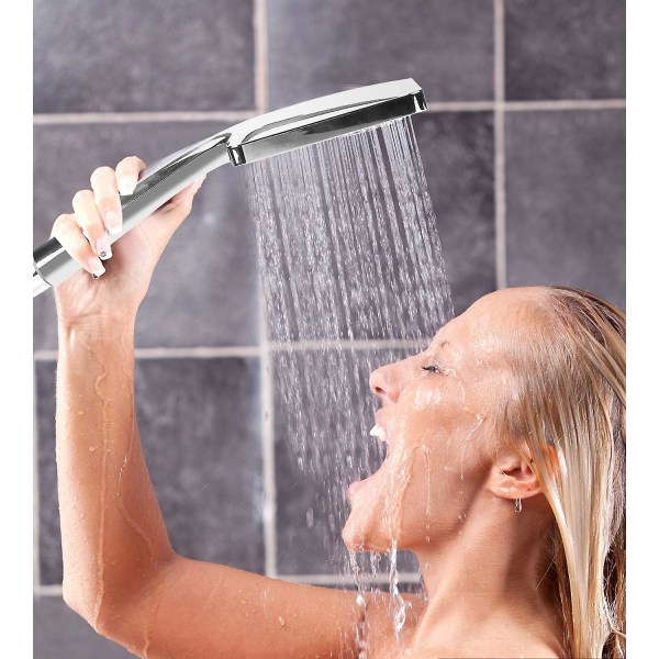 Korkeapaineinen käsisuihkupää, 6 suihkutustilaa/asetusta irrotettava suihkupää, jossa 59" 304 ruostumattomasta teräksestä valmistettu venyvä letku