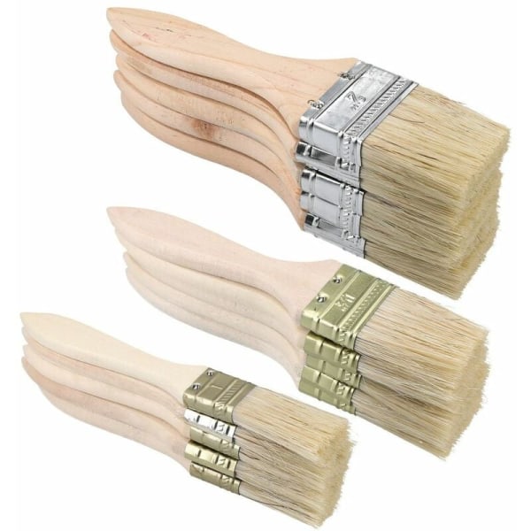 mumbi Painter's Brush Set Flat Platt Pensel Målarpensel Målarpensel Lack Glaze Pensel Set