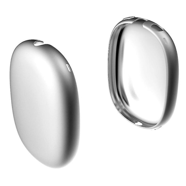 Kompatibel med Airpods Max Case Cover Skyddande öronkåpor - Kristallklart Silver（Silver)
