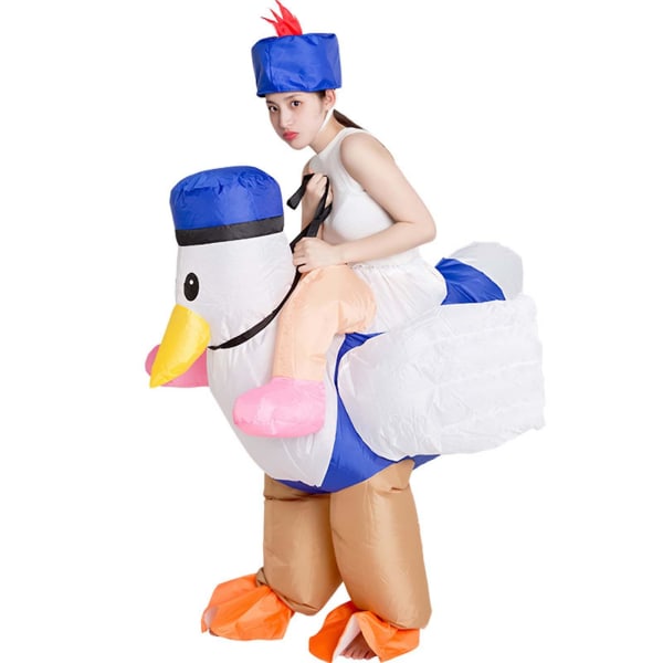 Lovely Flying Chick Uppblåsbara kläder Lätt batteridriven kostym för unisex kvinnor män (Xiaofei Chicken)