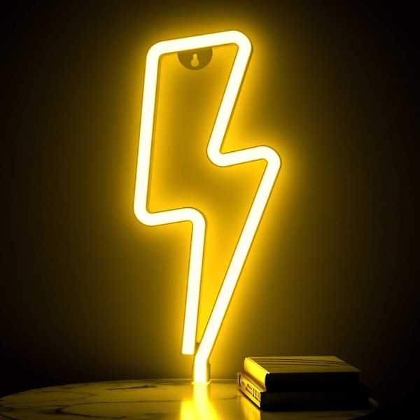 Neonljusskylt, USB eller batteridriven varmvit led blixtbult neonskyltar för sovrum, barnrum, vardagsrum