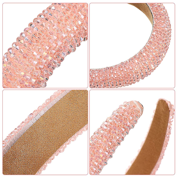 2 Stykker Rhinestone Diamant Perle Hodebånd For Kvinner Jenter Krystall Polstret Hodebånd Barokk Hårbånd Hår Hoop Smykke Bredt Hodeplagg Hårtilbehør