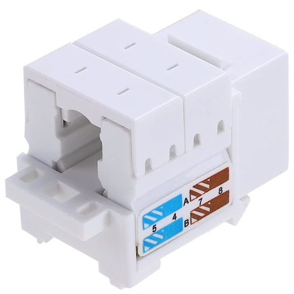 10-pack RJ45 Cat6 Keystone Jack i Vit och Keystone Punch-down Stativ