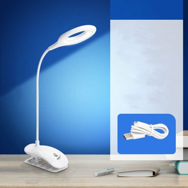Uppladdningsbar trådlös LED-bordslampa, 3 färger och 3 dimbara, Touch sänglampa för barn, bärbar läslampa för arbetsrum och sängbord