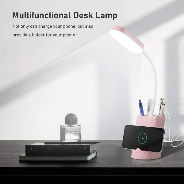 Børnebordslampe, Led Touch-skrivebordslys Dæmpbar 3 lysstyrkeniveauer Opladeligt dyreskrivebord
