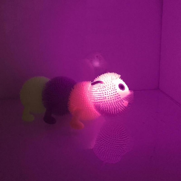 1 kpl Fidget Toy Kawaii Luminous Caterpillar Sensory Lelu Palapeli Tuuletusaukko Ahdistuneisuutta estävä puristuslelu lapsille (A01 Glow Random 1 kpl)