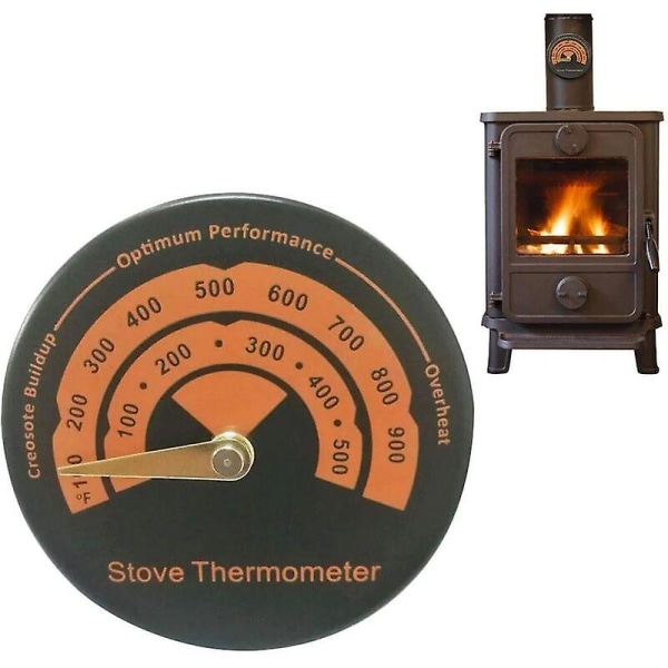 Magnetisk komfurtermometer Brændeovn Rørtermometer Boligmåler Pejs Rørmåler, Ovntermometer