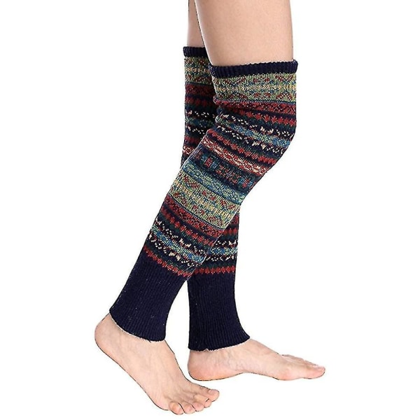 Naisten polvikorkeat sukat Talvisukat Bohemian saappaiden hihansuut Neulotut jalkojen lämmittimet
