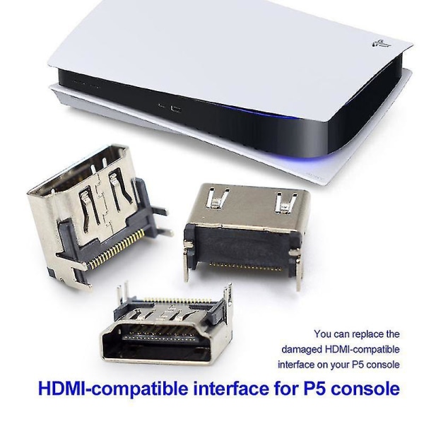 1 stk HD-interface til PS5 Hdmi-kompatibel Port Socket Adapter Udskiftningsgrænseflade