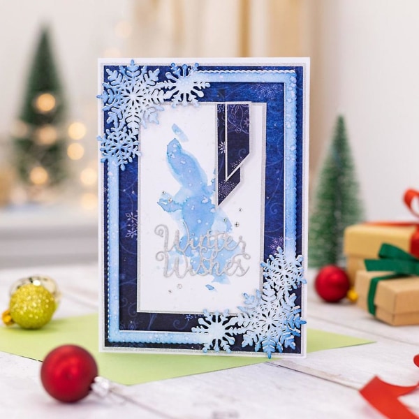 Metallskärningar Julsnöflingor Prägling Stencil Cutting Dies Card Making