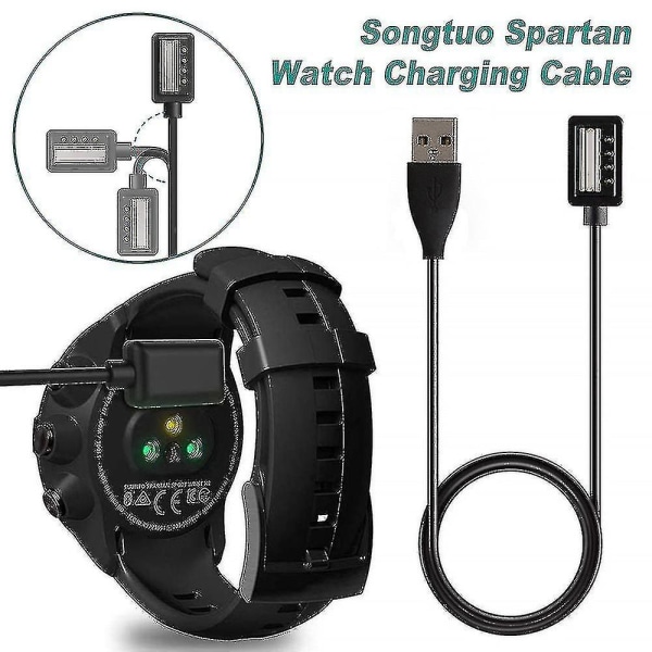 Oplader til Suunto 9/9 Baro D5 Spartan Ultra Hr Spartan Sports Wrist Hr Eon Core - 100 cm magnetisk usb-ladekabel