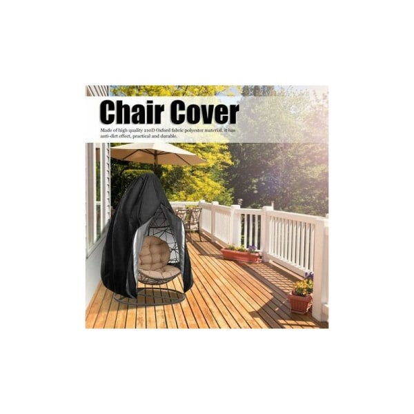 Vattentät dammtät Oxford hängmatta cover för uteplats gungstol flytande stol (svart)