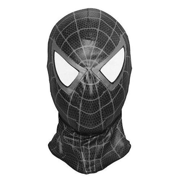 Spiderman Black Mask Skräck Cosplay Bandana Party Carnival Helhuvudmasker (grå)