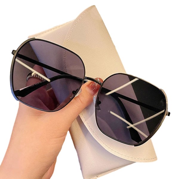 Personality kvindelige solbriller Multifunktions holdbare udendørsbriller til udendørs rejser (Cool Sand Black)