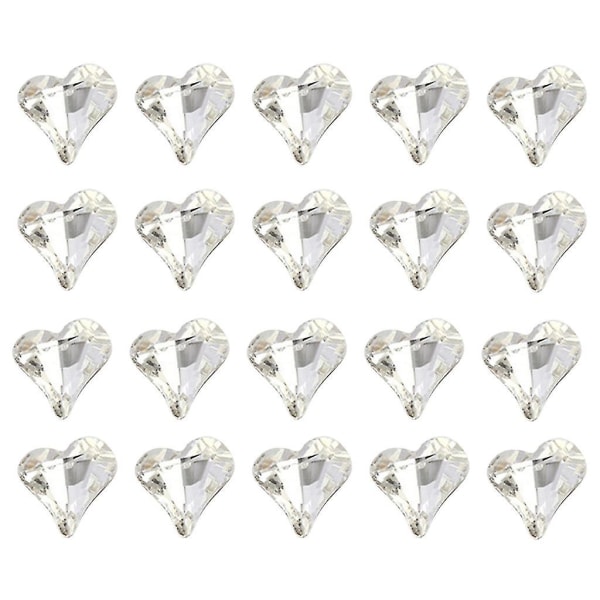 Luksus Nail Charms Studs Nail Rhinestones Gems Luxury Nail Art Rhinestones Pack (L, White)