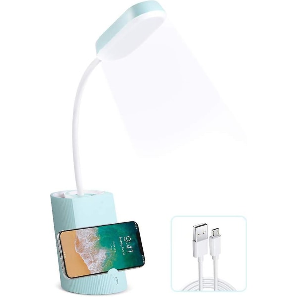 Bordlampe for barn, 3 lysstyrkenivåer Dimbar Led Touch-bordlampe Re Chargeable Animal Desk