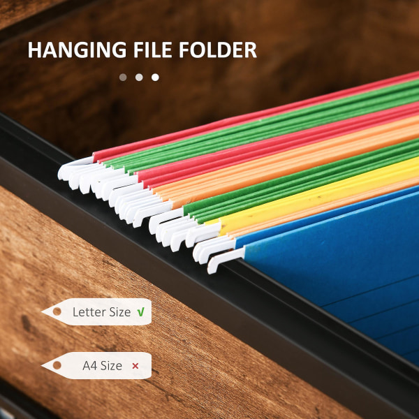 HOMCOM Roll File Cabinet w/ Drawer, Hanging File Folder Organizer Letter Size