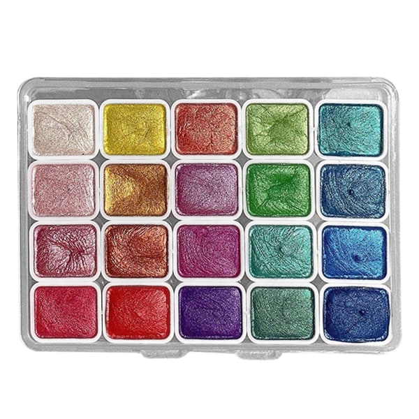 20 farver akvarel malesæt Fashion skinnende farvepigmenter til gør-det-selv manicure (1ml,1)