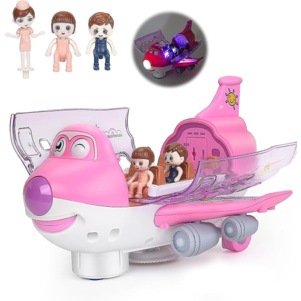 Flygplansleksaker Elektrisk leksak Plangåvor för pojkar Flickor Barn Stunt elektriska flygplansleksak med ljus