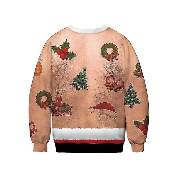 Ugly Christmas Sweater Pullover Tröjor Tröjor Toppar 2020 Herr Dam Crewneck Långärmad Hoody Toppar Parodi 3d Print Xl