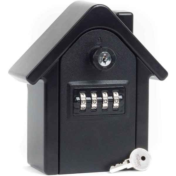 Nyckelskåp, (svart) Nyckelskåp med nummerkod Utanför Stor kapacitet Säkert för nycklar, nyckelskåp Väggmonterad för utomhusgarage inomhus Nycklar för hemmakontor