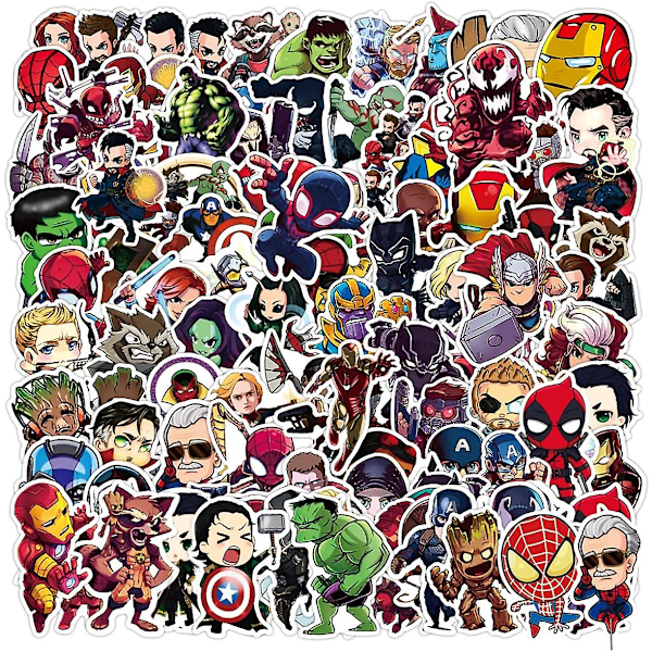 Teens Hero Stickers[100pcs]waterproof For Decal,laptop Hydro Flask Water Bottle Car Cup Computer Guitar Skateboard Luggage Bike Bumper, Kid/teen Gift