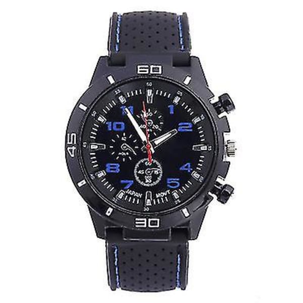 Sport Quartz Watch Silicone Strap blue