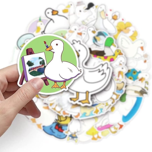 Cartoon Duck Stickers För tonåringar Flickor Pojkar Barn, härliga vattentäta vinyldekaler för Laptop Surfplatta Telefon Hydroflasks Vattenflaska Cykel Bagage Cup Com