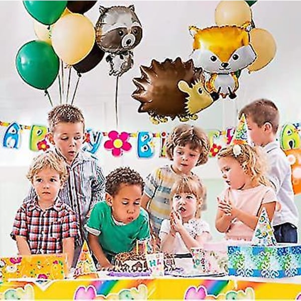 8 djungeldjursballonger, gigantiska djuraluminiumsfolieballonger, födelsedagsballong, Xxl aluminium-helium djurhuvudballonger för bröllop Baby shower Par