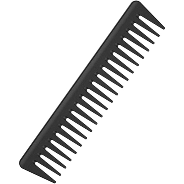 Set [3 delar], svanskam, fin- och bredtandskam och den breda tandkammen, värmebeständig antistatisk, för frisörsalongstylist (svart)