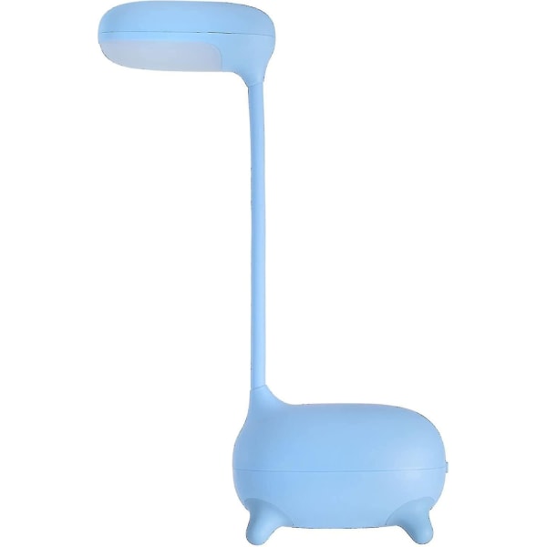 Giraffe dimbar LED-lampe til barnerom - Skrivebord Nattbordslampe med batteri og USB, blå