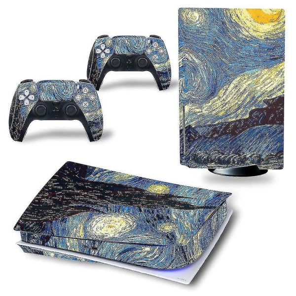 Playstation 5-konsoller-kontrollere Sticker Wraps Decal Decoration (Stjernehimmel)