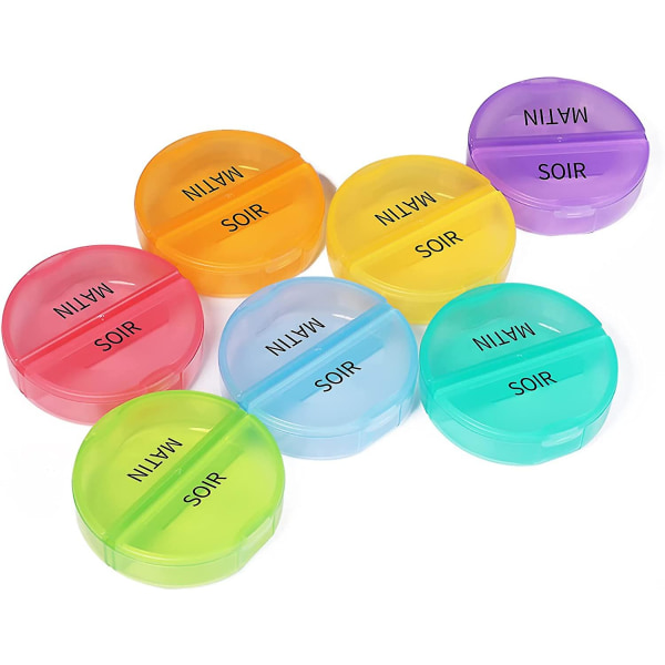 Weekly Pill Organizer Morning And Evening, Large 7 Day Medicine Pill Organizers