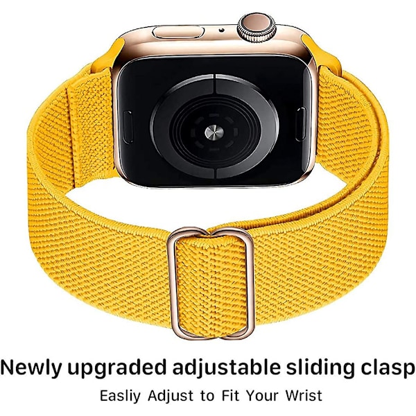 Strækbar Nylon Solo Loop Rem Kompatibel Med Apple Watch Rem 44mm 41mm 45mm 40mm 42mm 38mm, Hurtig Justerbar Sportsrem Til Mænd Og Kvinder, Anvend