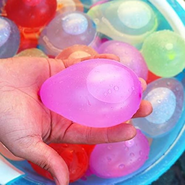 444 st Vattenballong Färgglada vattenbombballonger, självtätande inga knutar, vattenbomber för utomhusfest, trädgård och strandleksaker sommarpoolfest