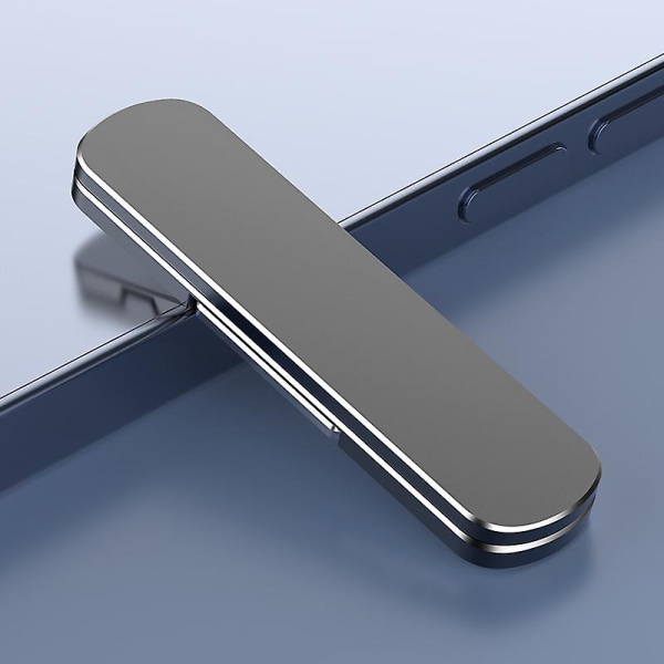 Svart Universal Mini Size Aluminium Bärbar hopfällbar bordshållare Mobiltelefonställ Fällbar telefonbordshållare