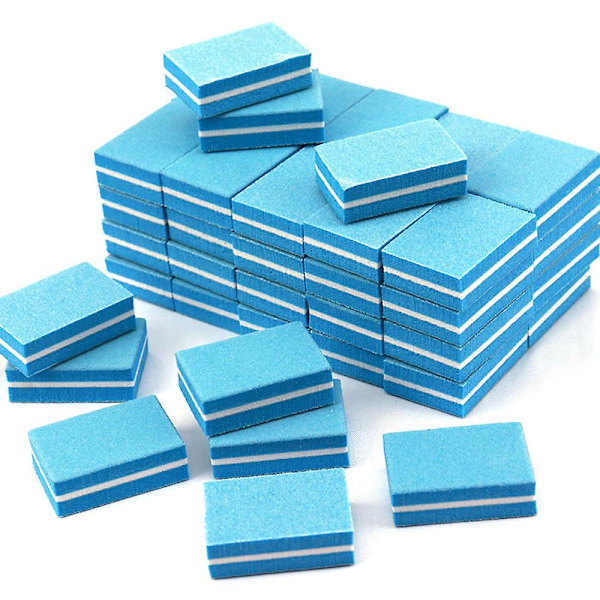 50pcs Nail Sponge Small Square Nail Polishing Block-bluemake Up