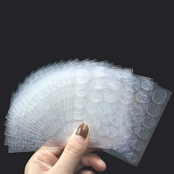 100 Pcs Double Sided Glue Nail Adhesive Tabs Breathable Transparent Fake Nail Glue Stickersflexible Nail Adhesive Stickers For False Nails Tips Man